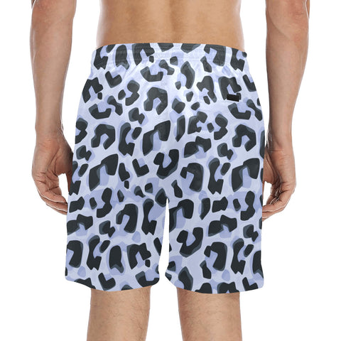 Animal-Print-Mens-Swim-Trunks-Snow-Leopard-Model-Back-View