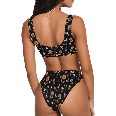Summer-Garden-Womens-Bikini-Set-Black-Model-Back-View