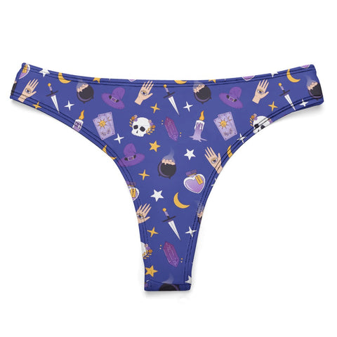 Witch-Core-Womens-Thong-Blue-Product-Front-View