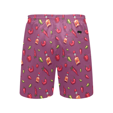 Spicy-Mens-Swim-Trunks-Magenta-Back-View