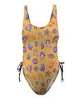 Sea-Life-Womens-One-Piece-Swimsuit-Gold-Product-Front-View