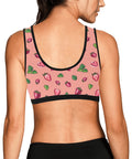 Strawberry-Womens-Bralette-Coral-Model-Back-View