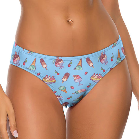 Banana-Split-Womens-Thong-Sky-Blue-Model-Front-View