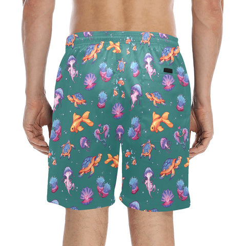 Sea-Life-Mens-Swim-Trunks-Sea-Moss-Green-Model-Back-View