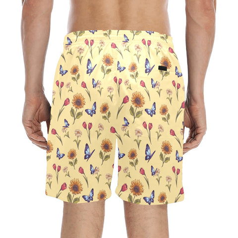 Summer-Garden-Mens-Swim-Trunks-Light-Yellow-Model-Back-View