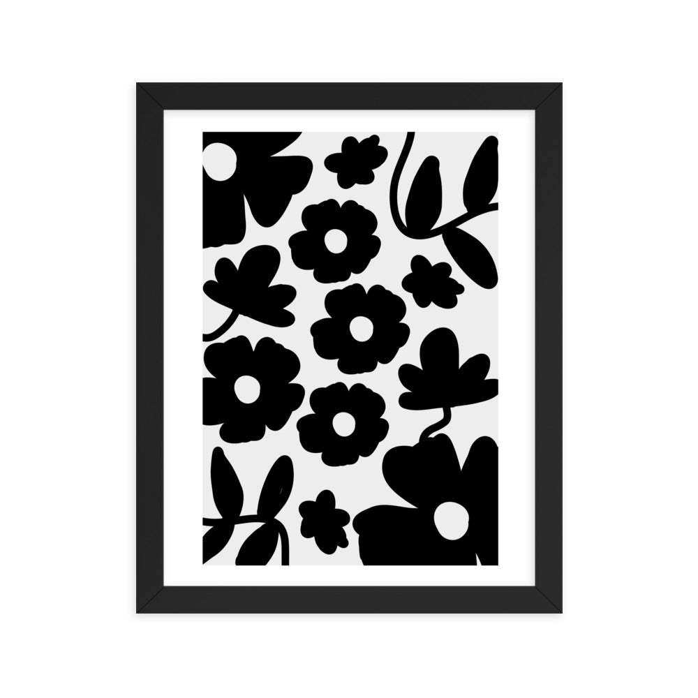 Black Wallflower Framed Wall Art