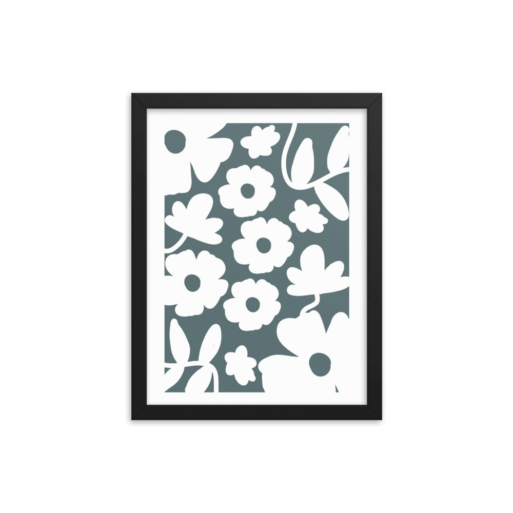 Blue Wallflower Framed Wall Art