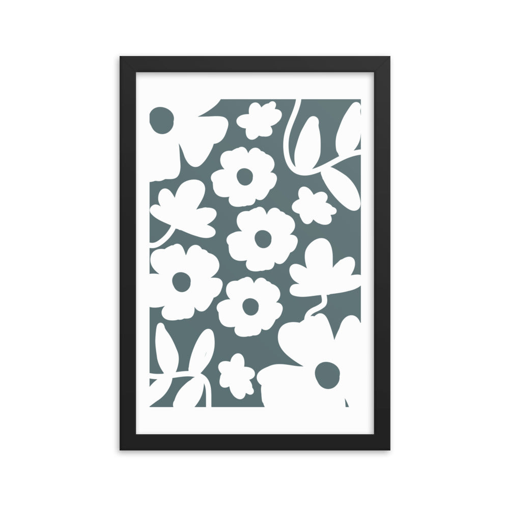 Blue Wallflower Framed Wall Art