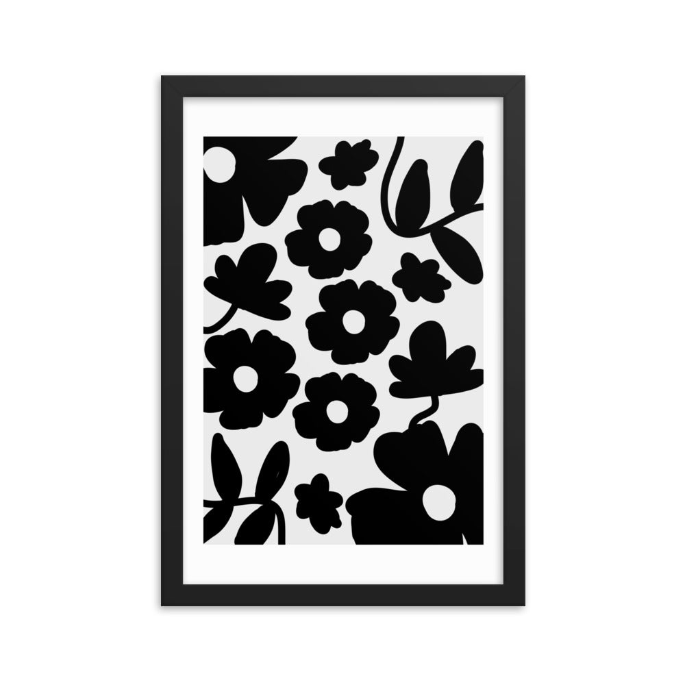 Black Wallflower Framed Wall Art