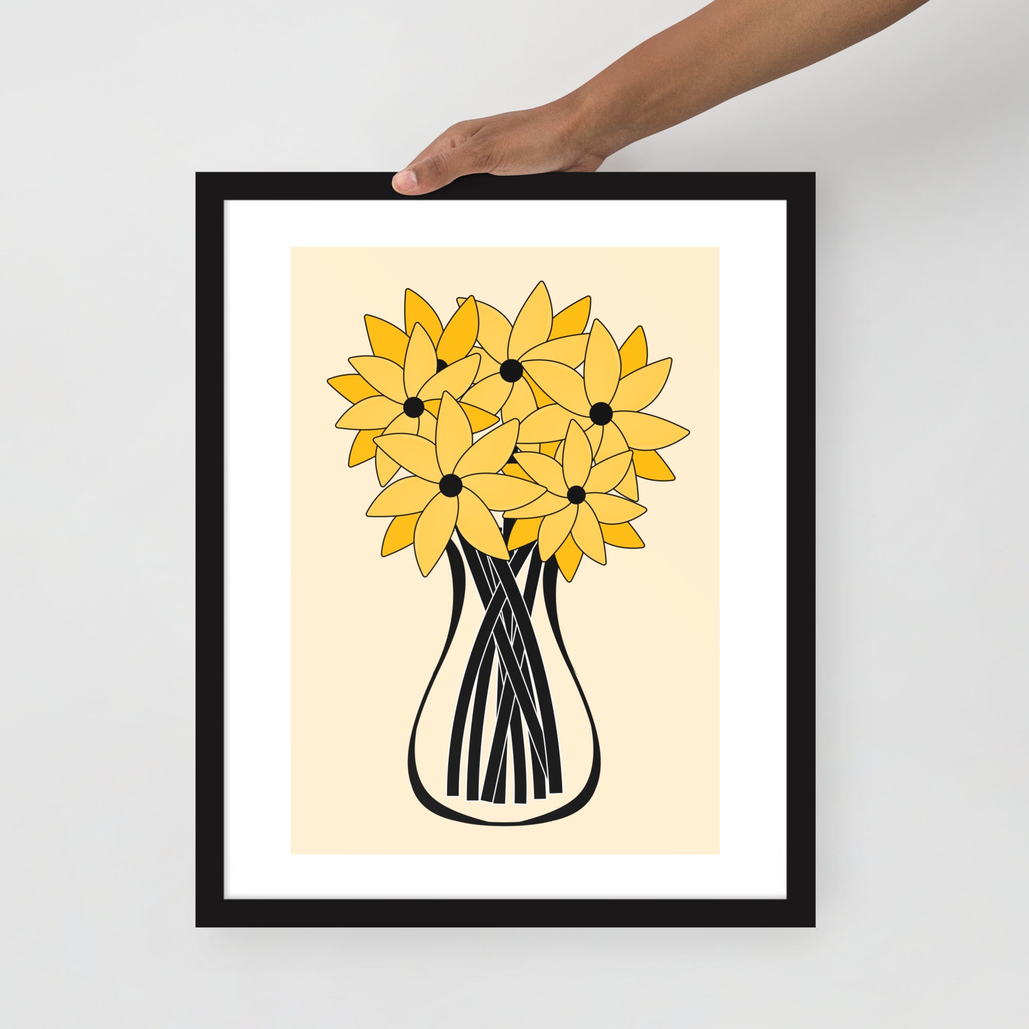 Yellow Flower Framed Wall Art