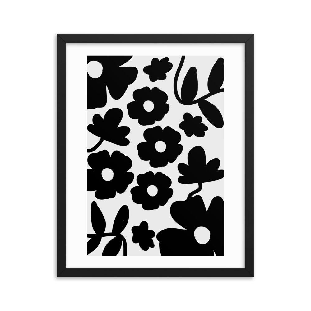 Black Wallflower Framed Wall Art