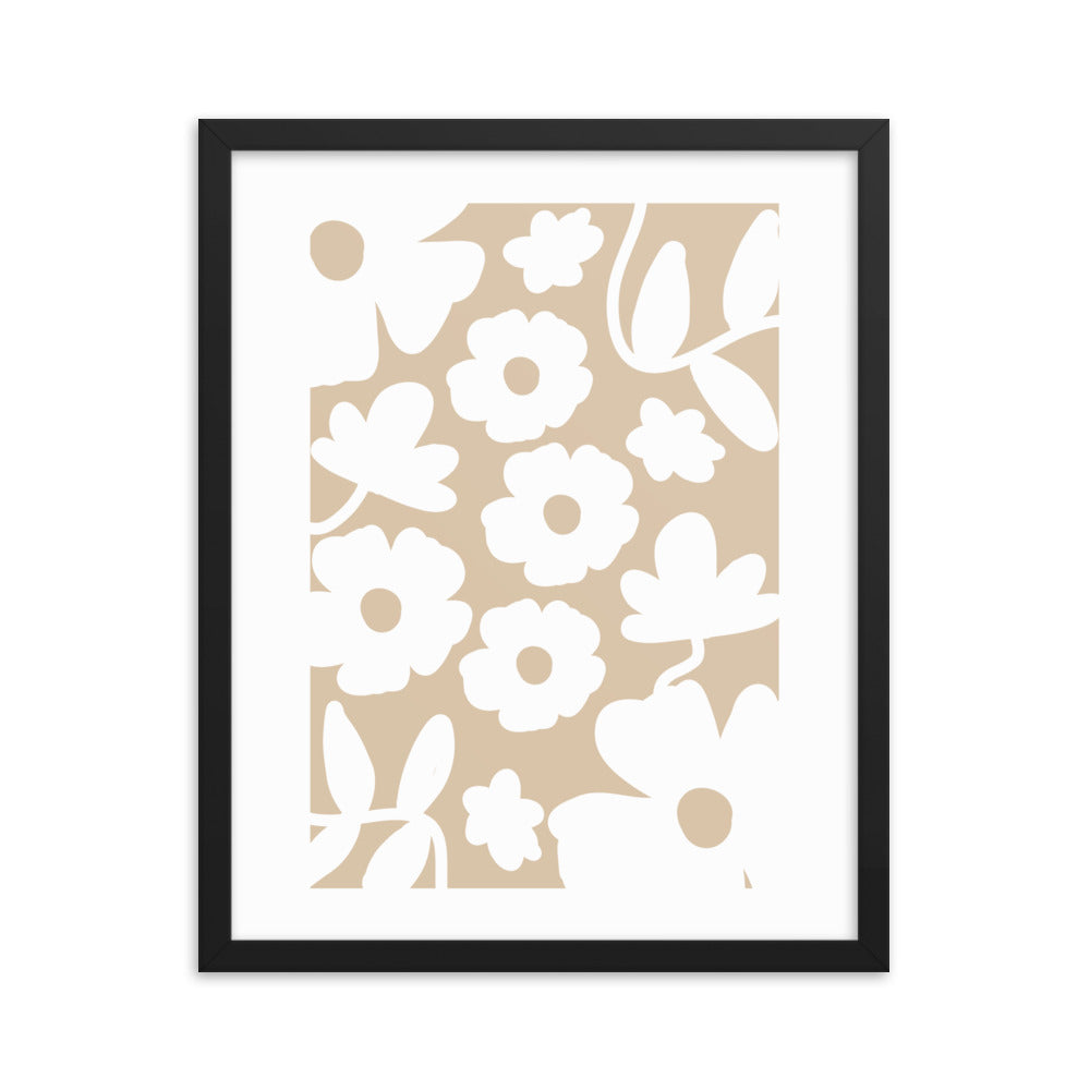 Light Wallflower Framed Wall Art