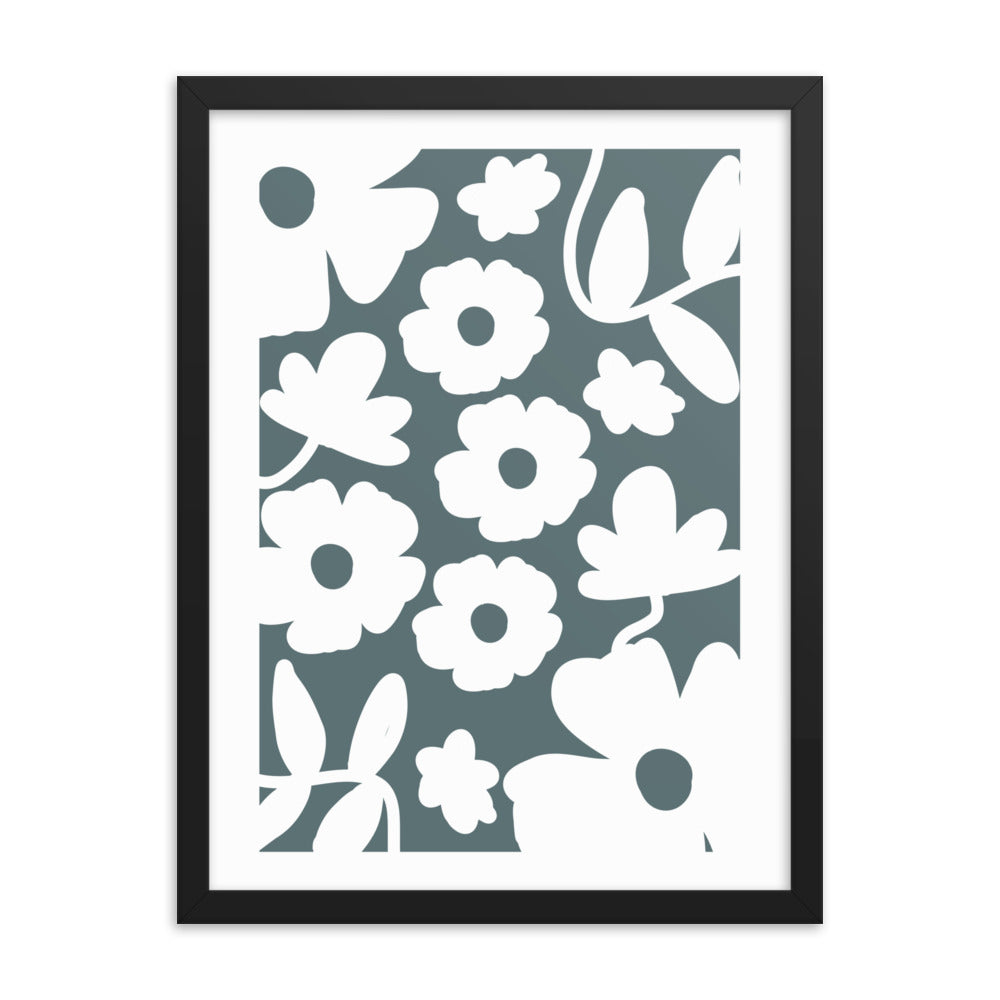 Blue Wallflower Framed Wall Art
