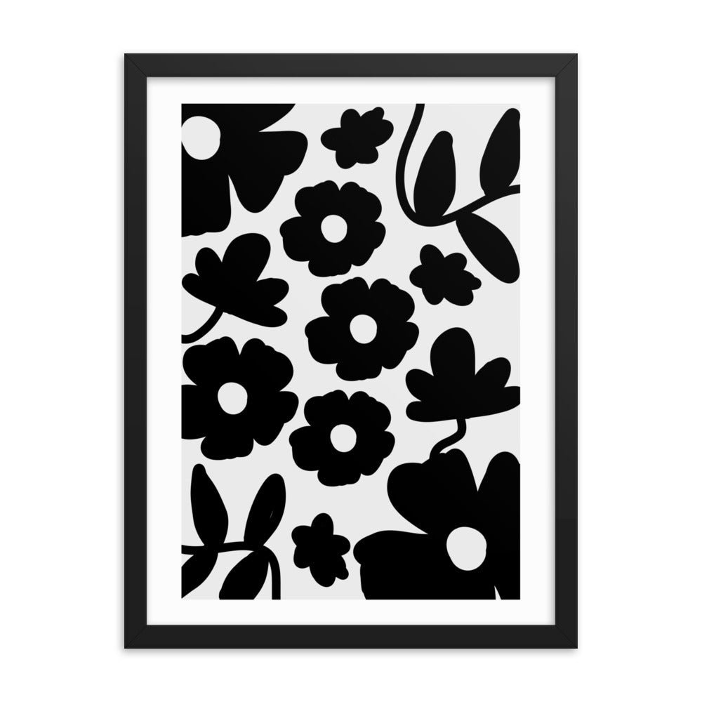 Black Wallflower Framed Wall Art