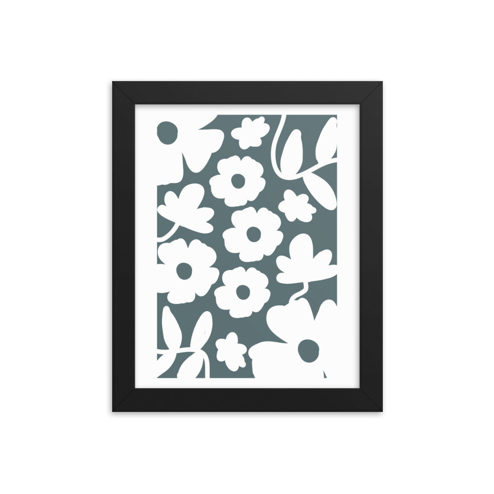 Blue Wallflower Framed Wall Art