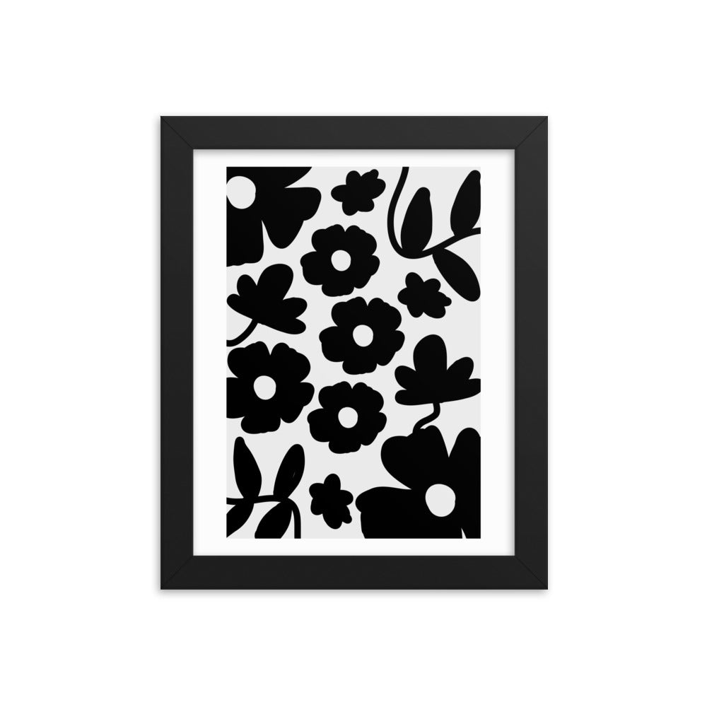 Black Wallflower Framed Wall Art