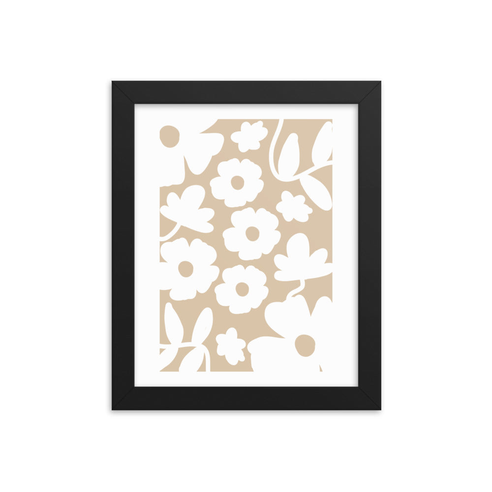 Light Wallflower Framed Wall Art