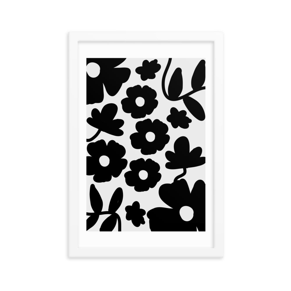 Black Wallflower Framed Wall Art