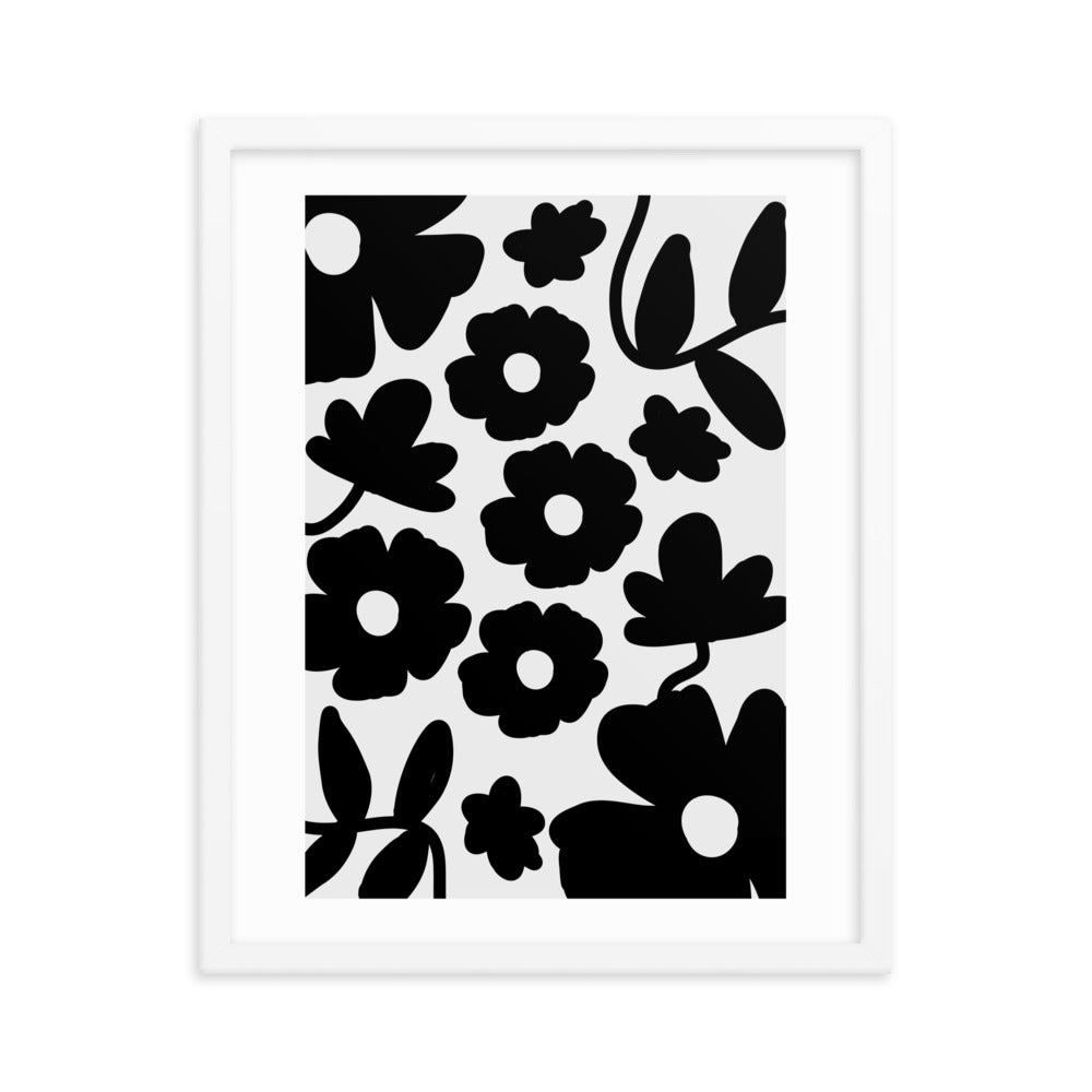 Black Wallflower Framed Wall Art