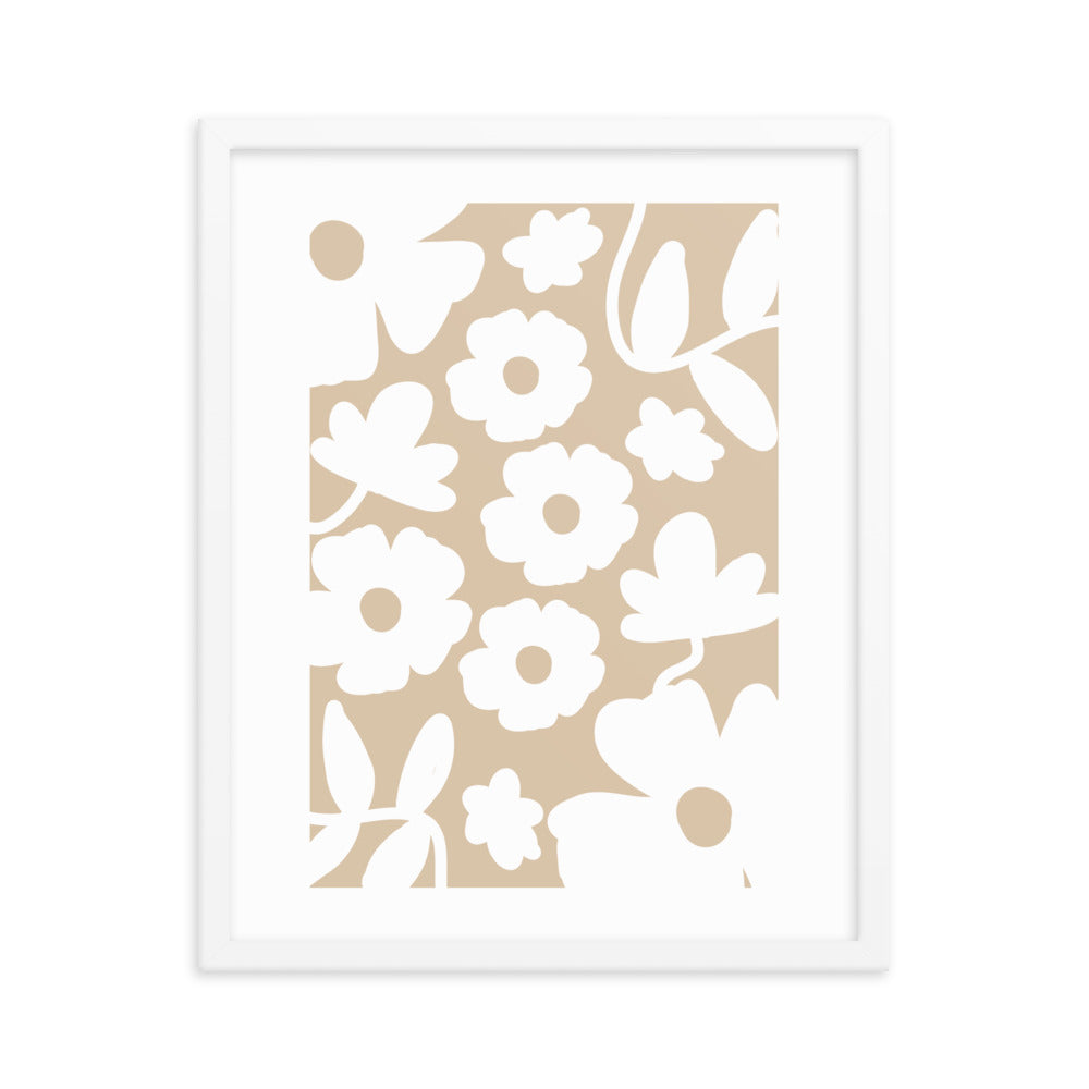 Light Wallflower Framed Wall Art
