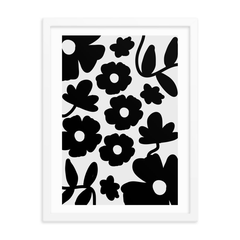 Black Wallflower Framed Wall Art