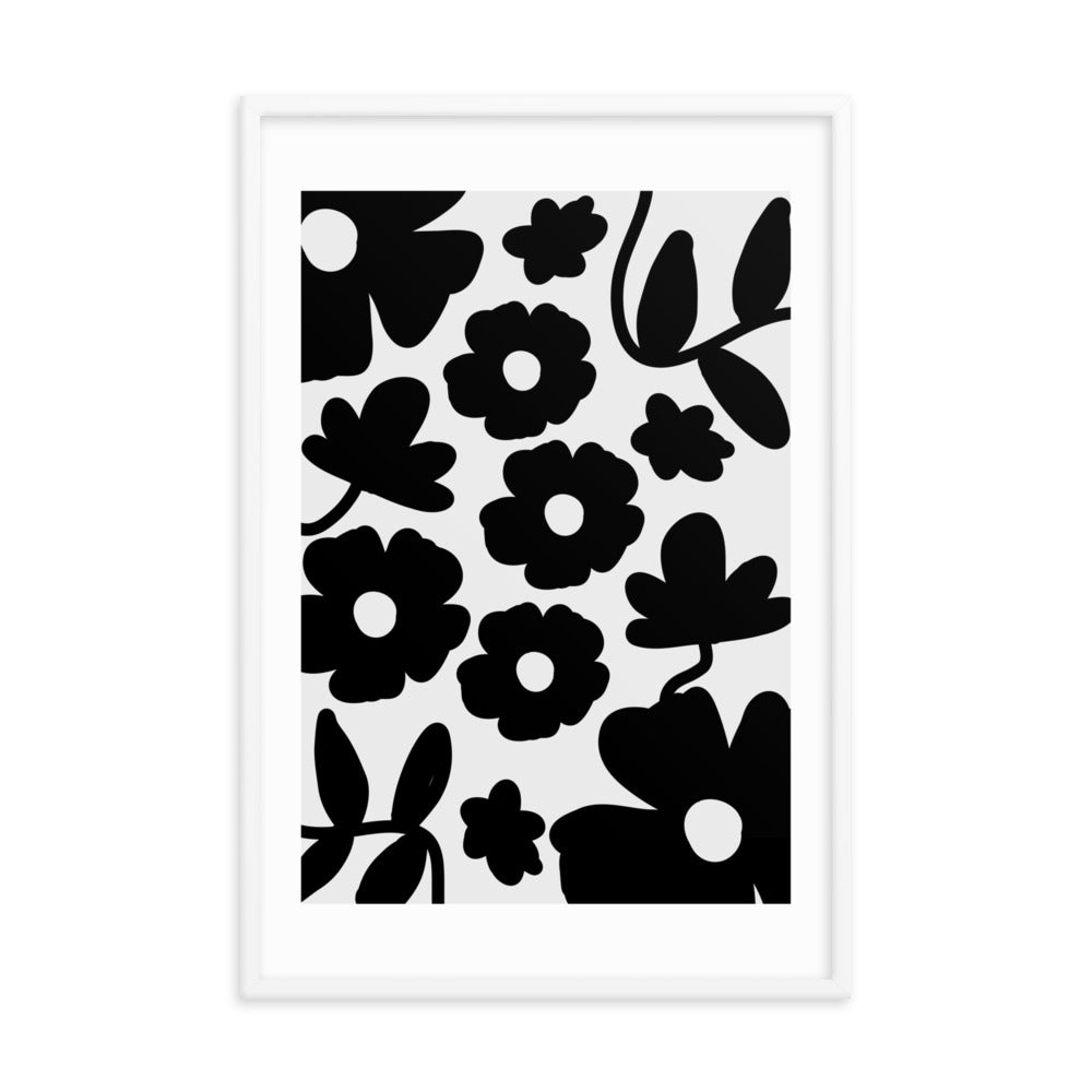 Black Wallflower Framed Wall Art