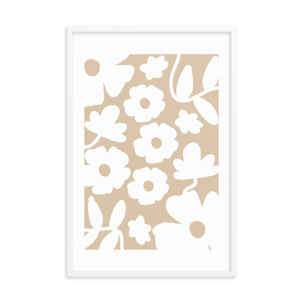 Light Wallflower Framed Wall Art