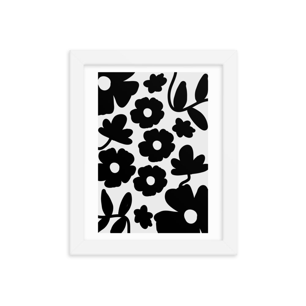 Black Wallflower Framed Wall Art
