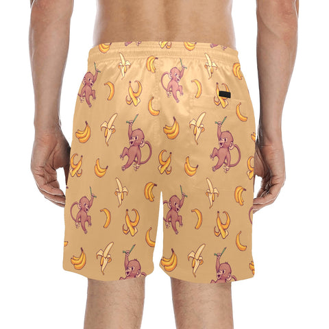 Baby-Monkey-Mens-Swim-Trunks-Mustard-Model-Back-View