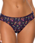 House-Plant-Womens-Thong-Dark-Purple-Model-Front-View