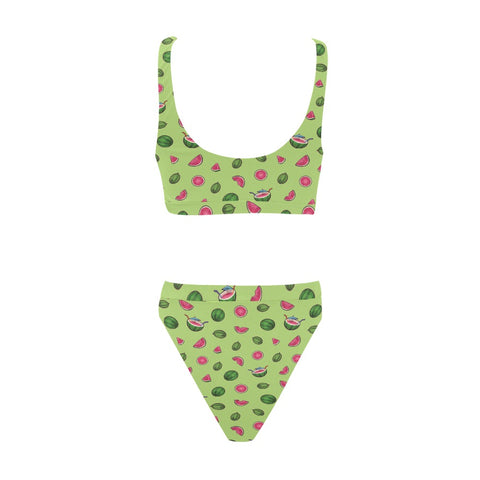 Watermelon-Womens-Bikini-Set-Lime-Green-Back-View