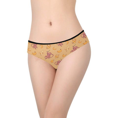 Baby-Monkey-Womens-Hipster-Underwear-Yellow-Model-Front-View