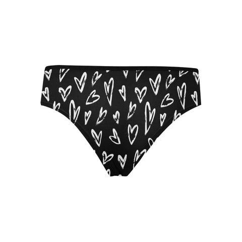 Crazy Hearts Women's Hipster Underwear