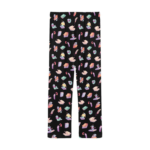 Book-Worm-Men's-Pajamas-Black-Back-View