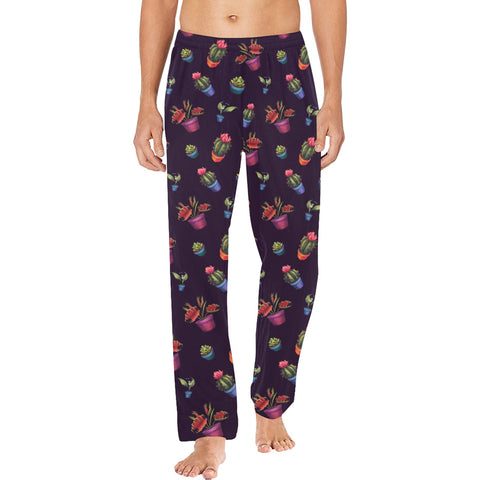 House-Plant-Mens-Pajama-Dark-Purple-Model-Front-View