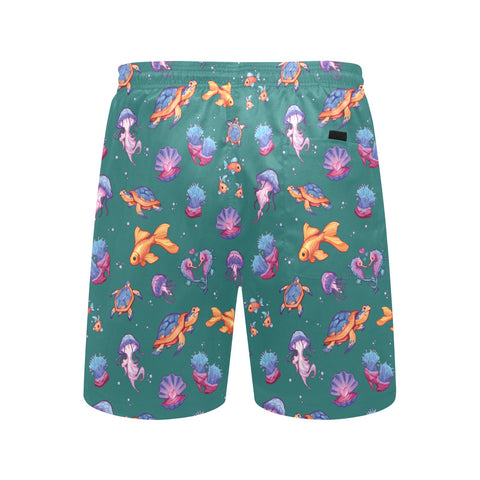 Sea-Life-Mens-Swim-Trunks-Sea-Moss-Green-Back-View