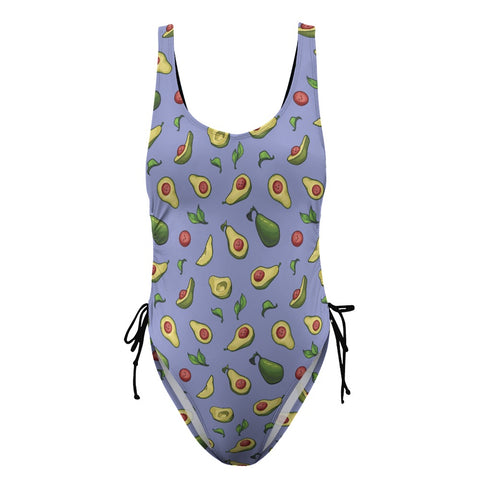 Happy-Avocado-Womens-One-Piece-Swimsuit-Lavender-Product-Front-View