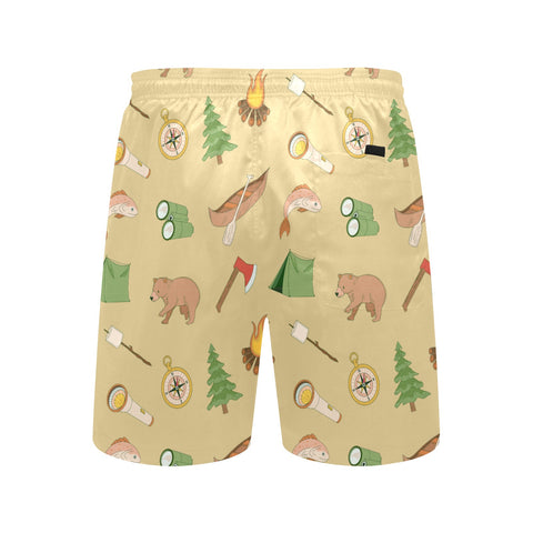 Camping-Men's-Swim-Trunks-BurlyWood-Back-View