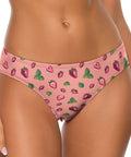 Strawberry-Women's-Thong-Coral-Model-Front-View