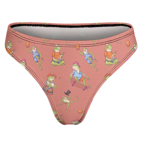 Frogs Doing Things Women's Thong