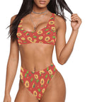 Sunflower-Womens-Bikini-Set-Dark-Orange-Model-Front-View