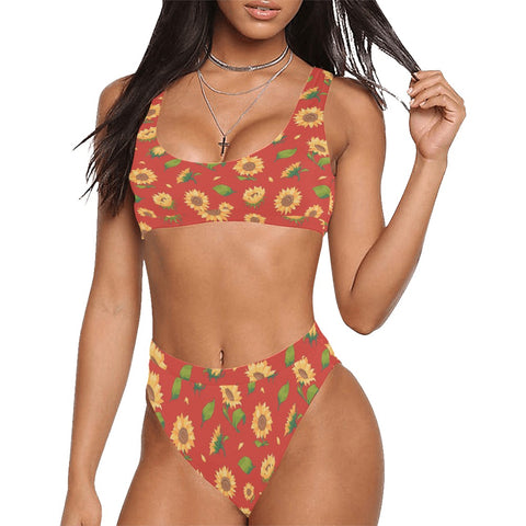 Sunflower-Womens-Bikini-Set-Dark-Orange-Model-Front-View