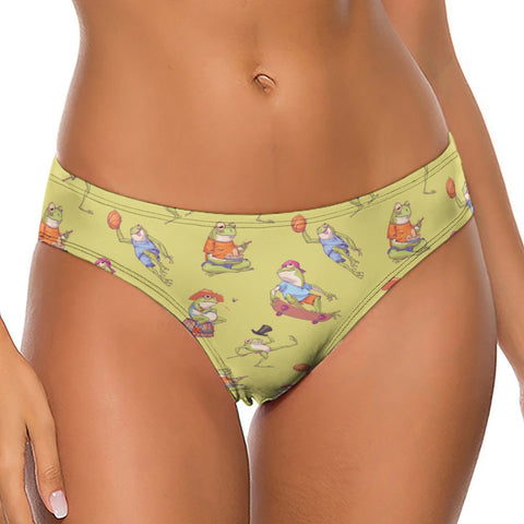 Frogs Doing Things Women's Thong