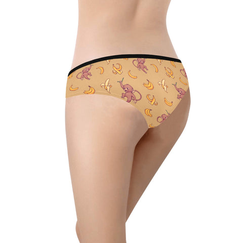 Baby-Monkey-Womens-Hipster-Underwear-Yellow-Model-Back-View