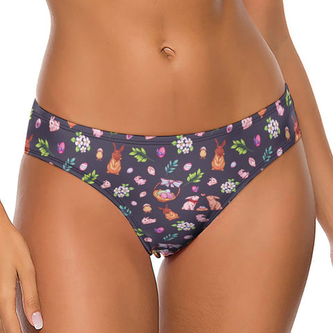 Easter-Womens-Thong-Dark-Purple-Model-Front-View
