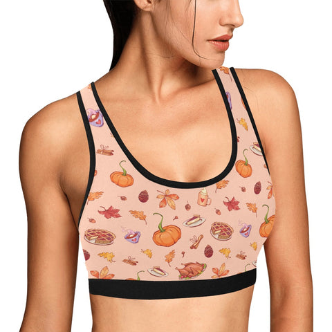 Thanks-Giving-Womens-Bralette-Peach-Model-Side-View