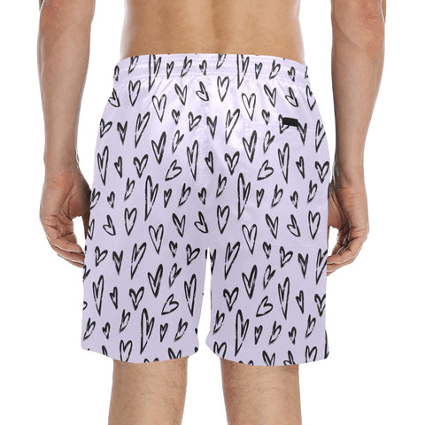 Crazy-Hearts-Mens-Swim-Trunks-Lavender-Model-Back-View