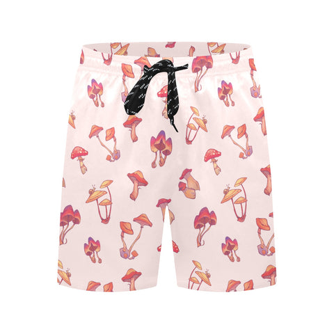 Mushroom-Mens-Swim-Trunks-Baby-Pink-Front-View