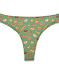 Sweet-Treats-Womens-Thong-Green-Product-Front-View