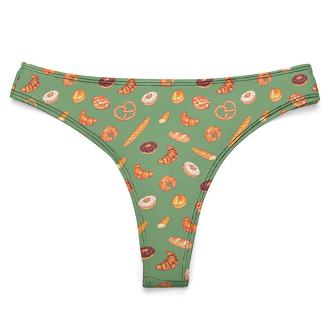 Sweet-Treats-Womens-Thong-Green-Product-Front-View